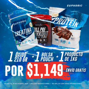 1 FULL PRE WORKOUT + 1 BOLSA POUCH + 1 PRODUCTO DE 1KG