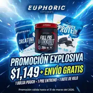 1 FULL PRE WORKOUT + 1 BOLSA POUCH + 1 PRODUCTO DE 1KG